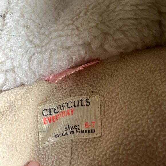 Crewcuts Navy Blue Winter Coat with Detachable Faux Fur Hood size 6-7 - Picture 5 of 12